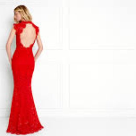 Rachel Zoe Estelle Lace Gown - Red NWT - Picture 3 of 4